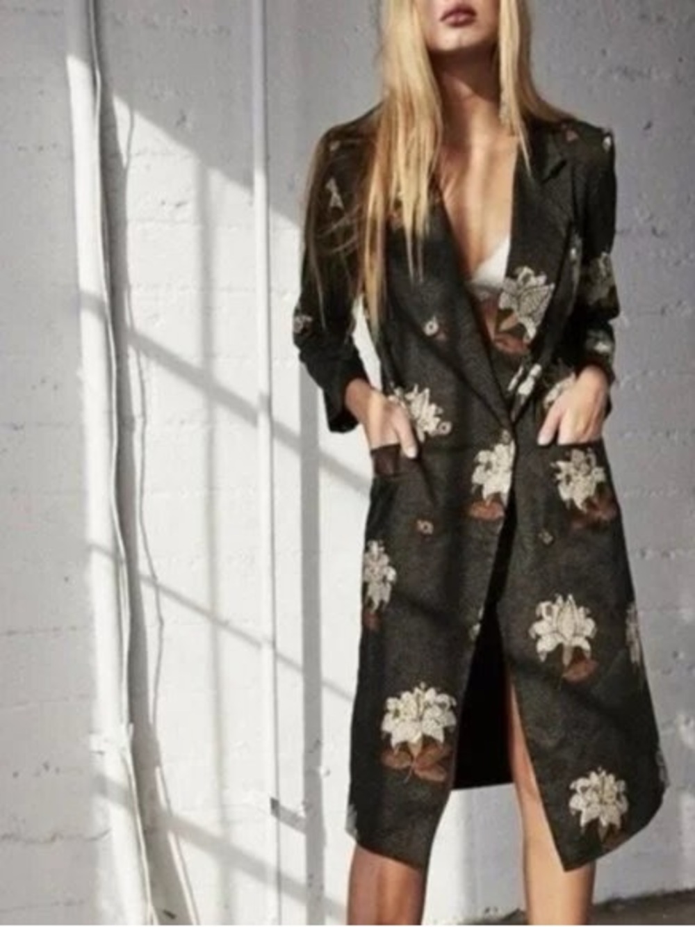 Stone Cold Fox Floral Piper Coat